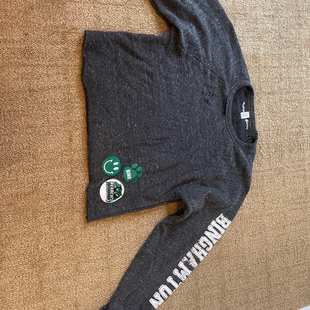Vintage brand grey custom binghamton long sleeve.
